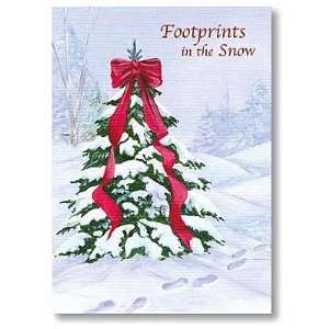  Abbey Press Christmas Card/ Footprints In The Snow 