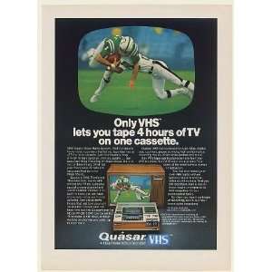  1978 Quasar VHS 4 Hour Home Video Recorder TV Football 