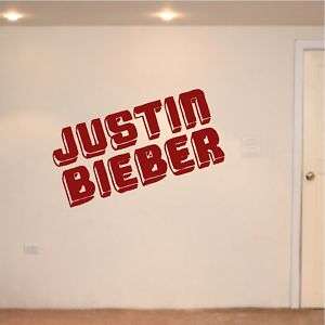 Justin Bieber Wall Art Stickers Decals Decor  
