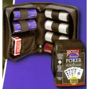  Poker Portfolio w/300 2g Poker Chips, 2 Decks, and Rule 
