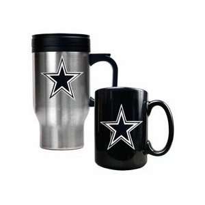  Dallas Cowboys Stainless Steel Travel Mug and Black 