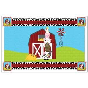    Farm Animals   Personalized Baby Shower Placemats: Toys & Games