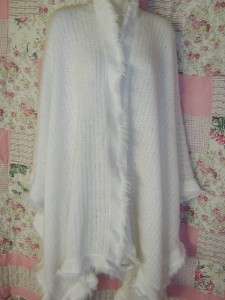   Womens Chicos Winter White Cape~Wrap~Shawl~Poncho One Size Fits Most