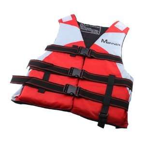   Adult General Purpose Life Jacket Vest (Red+Gray): Sports & Outdoors