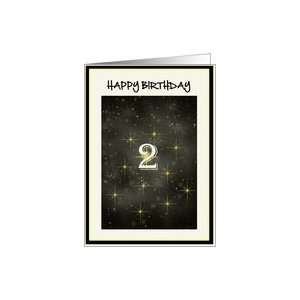   SHINING STARS INTHE DARKNESS..SECOND BIRTHDAY WISHES Card: Toys