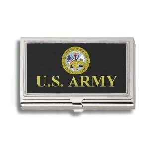  US United States Army Insignia Business Card Holder Metal 