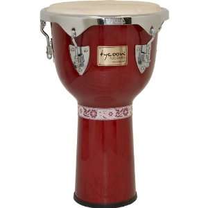  Tycoon Percussion 12 Inch Concerto Series Djembe   Red 
