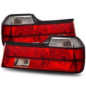  88 94 BMW E32 Tail Lights   Red Clear: Automotive