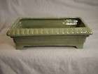 USA Made Art Pottery Speckled Sage Green Footed Planter