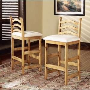  Mexican Rustica Solid Pine Bar Stool   30 Seat Height 