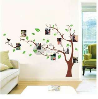 Large Reusable removable Photo Frame tree Wall Sticker decor Decal 
