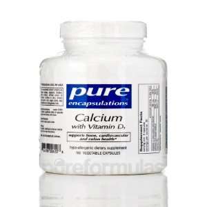  Pure Encapsulations Calcium with Vitamin D3 180 Vegetable 