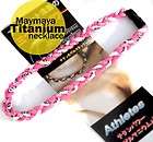 New Ionic Titanium Baseball Sports Tornado Necklace pink white