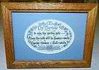 Saying Grace Old Woman Praying Framed Country Picture  