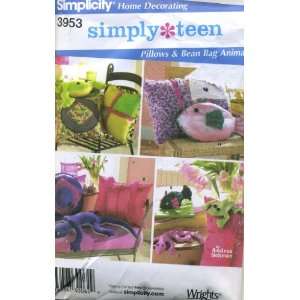   Simply Teen Pillows and Bean Bag Animals #3953 
