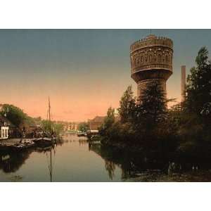  Vintage Travel Poster   The water tower Delft Holland 24 X 