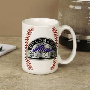   Colorado Rockies Pewter Logo Baseball Coffee Mug: Sports & Outdoors