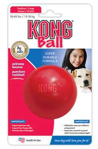 KONG BALL Medium Classic Red Super Durable Dog Toy 035585181226  