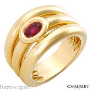 CHAUMET Paris Napoleons Jeweler 18K Ruby Ring $2200  
