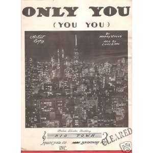  Sheet Music Only You You You Vallo Gaal 75 Everything 