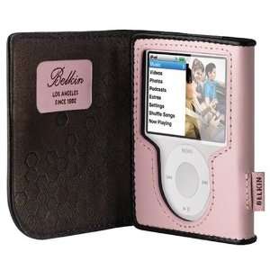  Belkin Leather Folio Case fits iPod Nano 3G   Cameo Pink 