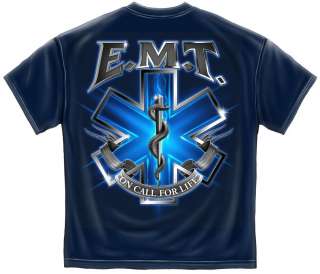 EMT On Call for Life T shirt Paramedic Rescue  