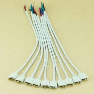 10 PCS 4 Pin Male Connector DIY Cable for 3528 5050 SMD RGB LED light 