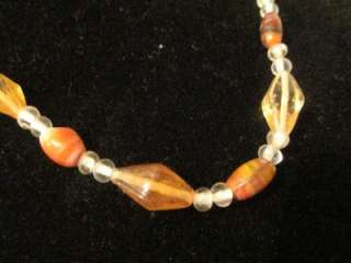 Vintage, Mardi Gras, Czechoslovakian glass, beaded necklace with tags 