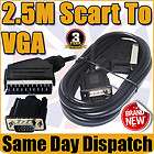 3M RGB Composite Scart to 15 Pin VGA Male Connector Cable For Plasma 