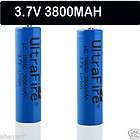 6x 18650 ULTRAFIRE Li ion 3800mAh 3.7V Rechargeable Battery for LED 