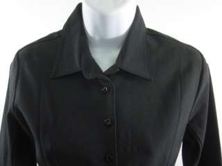 MARIA BIANCA NERO Black Button Up Blazer Shirt Sz S  