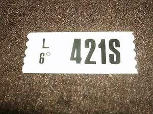 1969 FORD MUSTANG 428CJ AUTO TRANS NO A/C ENGINE DECAL  