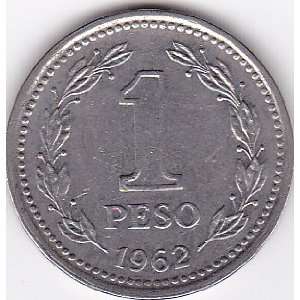  1962 Argentina 1 Peso Coin: Everything Else