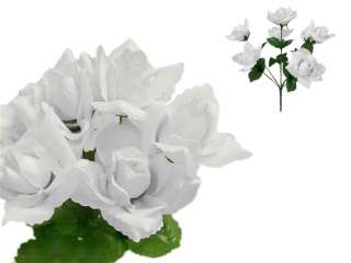 252 White Silk Open Roses Wedding Flowers Bouquets  