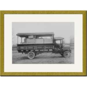   Gold Framed/Matted Print 17x23, Packard 3 Ton Truck