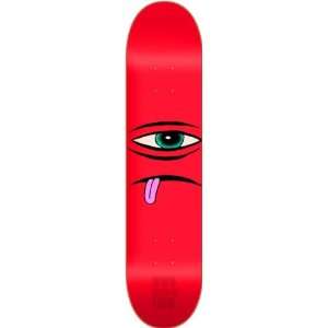  Toy Machine Sect Face Deck 7.87 Red Skateboard Decks 