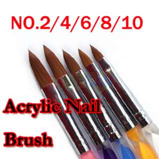  Art Acrylic Pen NO.2/4/6/8/10 Liquid Powder Tool Carving Brush Pen 