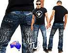SIZE 36 New Mens Cool Club Blue Jeans Authentic Kosmo Lupo Italian 