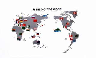 WALL decal DECOR STICKER world map Baby kids education  