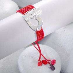 Mishky Sterling Silver Heart Bracelet (Colombia)  Overstock