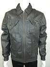 new JACK & JONES Bnwt mens brown leather jacket sz L new