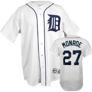  Craig Monroe White Majestic MLB Home Replica Detroit 