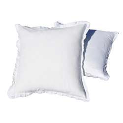 Ruffled White Pillow Cases (Set of 2)  
