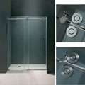 Vigo 60 inch Frameless Frosted Glass Sliding Shower Door  Overstock 