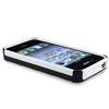 hybrid diamond case compatible with apple iphone 4 4s white tpu black 