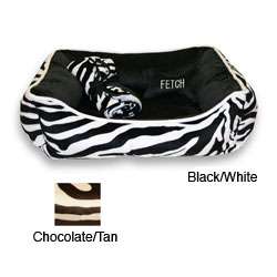 Zebra Microplush Pet Bed with Toy and Throw  Overstock