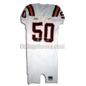  White No. 50 Game Used Syracuse Nike Football Jersey 
