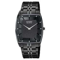   Mens Eco Drive Sapphire Glass Black Ion Plated Stainless Steel Watch