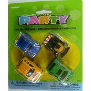    4 Mini Die Cast Cars   Pinata Filler Party Favors: Toys & Games