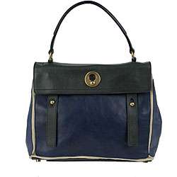 Yves Saint Laurent Muse Two Blue and Green Tote  Overstock